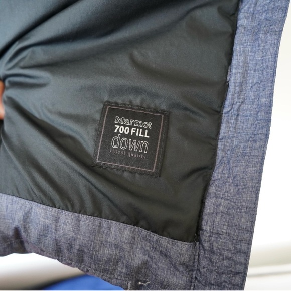 Women's Marmot Viansa 700 Fill Down Arctic Navy Jacket Size L - Picture 8 of 10